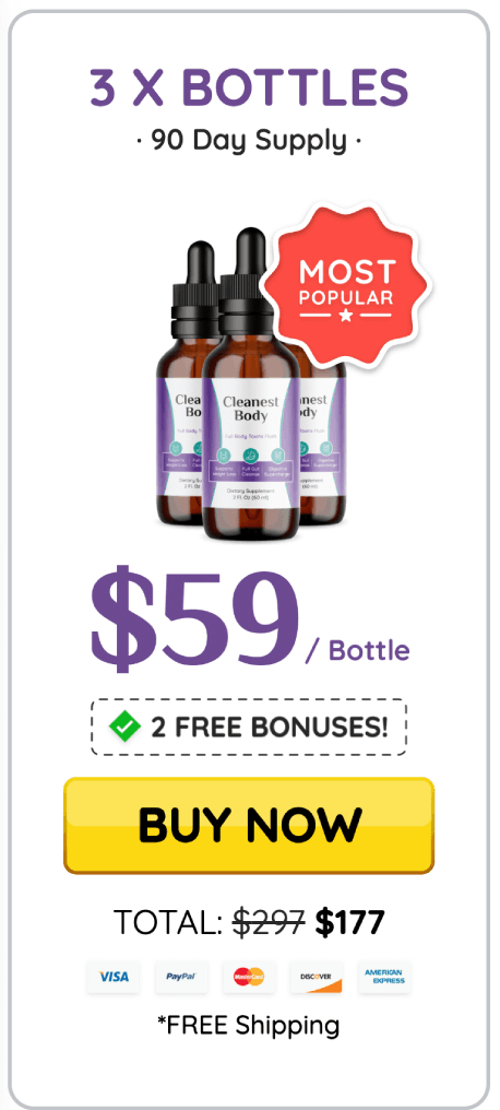 CleanestBody buy 3 bottles